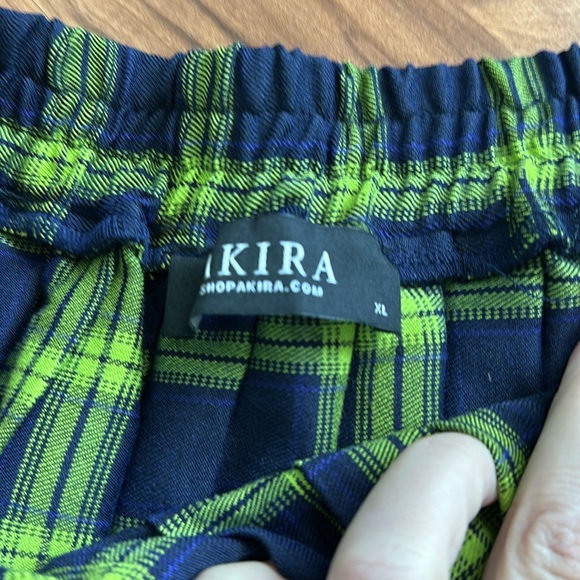 Akira green/blue pleated skirt - Picture 4 of 5